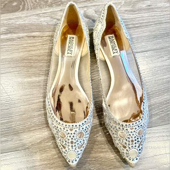 Badgley Mischka Gigi Crystal Pointed-Toe Evening Flat - Picture 5 of 5